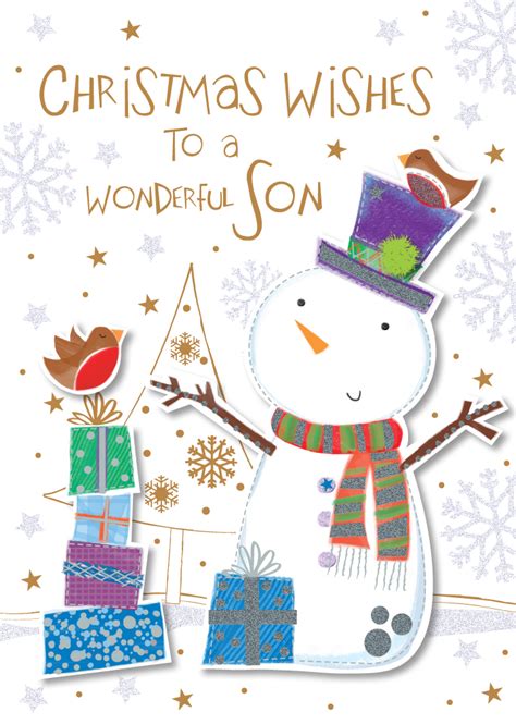 Wonderful Son Happy Christmas Greeting Card Cards Love Kates