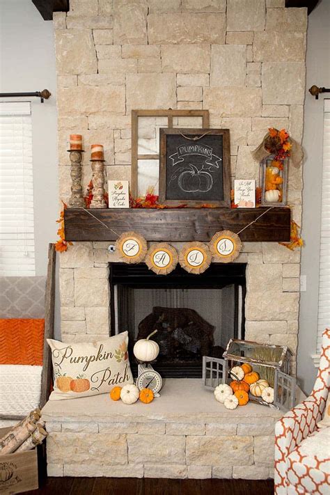 30 Amazing Fall Decorating Ideas For Your Fireplace Mantel