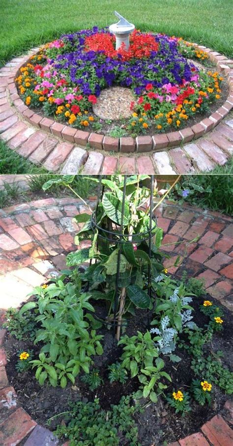 Jun 11, 2021 · begin with a thorough watering to soften the planned garden area. Circular flower bed from recycled bricks. | Garden beds ...