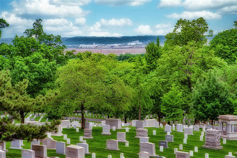 The Pentagon As Seen From Arlington National Cemetery Digital Art By