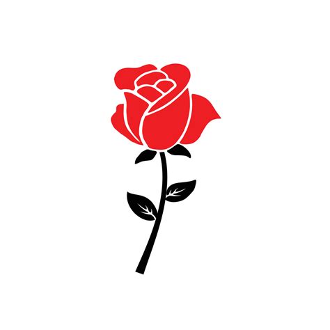 Flower Icon Flower Rose Vector Design Illustration Flower Icon Simple