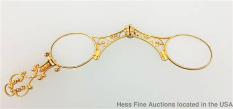 Rare Miniature Victorian 14k Gold Lorgnette Eyeglasses Spectacles Pendant Antique Price Guide