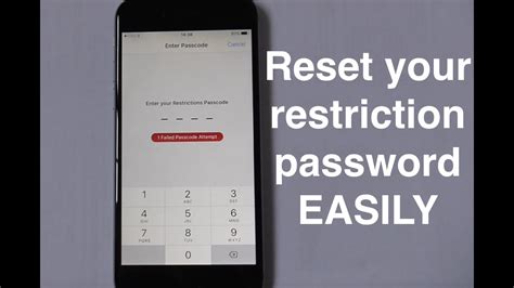 How To Reset Restrictions Password On Ios 11 10 9 And Earlier Working