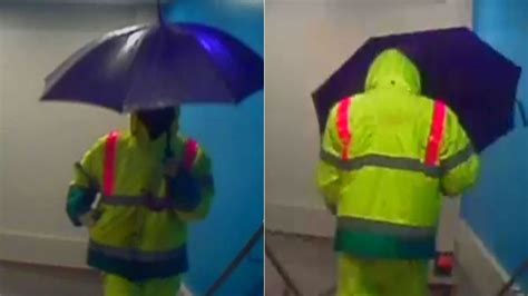 Umbrella Wielding Day Glo Thief Thwarted Bbc News