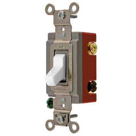 How to wire a single pole light switch. Hubbell Wiring HBL1224W Extra Heavy Duty Grade Two Position AC 4-Way Toggle Switch; 2-Pole, 120 ...