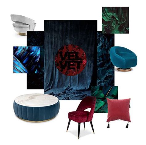 Moodboard Collection Velvet Interior Decor Trend For 2019 Trendbook