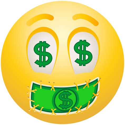 Dollar Face Emoticon Png Clip Art Best Web Clipart