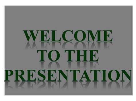 Ppt Welcome To The Presentation Powerpoint Presentation Free