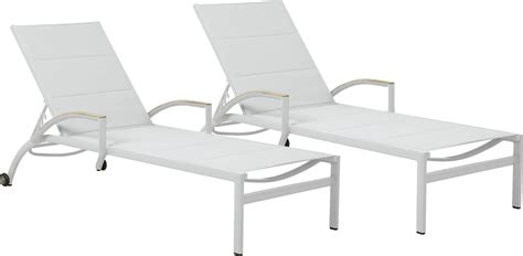 Solana White Outdoor Chaises Set Of 2 Rooms To Go