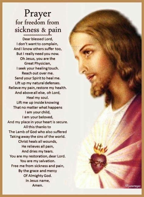 ~prayer For Freedom From Sickness And Pain Novena Prayers Faith