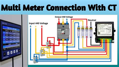 Multi Meter Connection To 3 Phase Panel With Ct । Ampere Meter