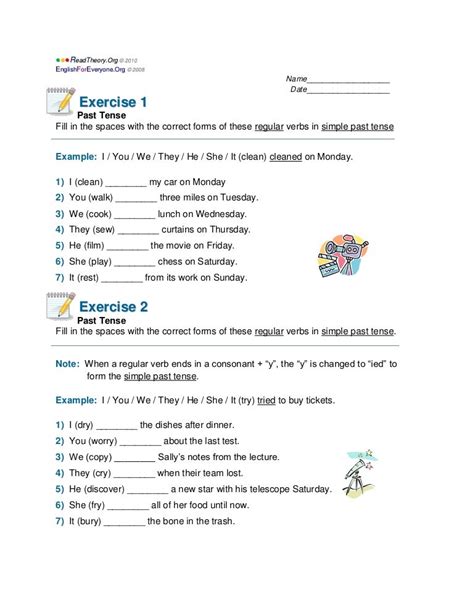 Past Tense Exercise1and2