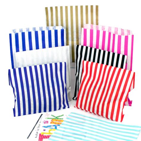 Large Candy Striped Paper Bags From Stock At Midpac White Paper Bags