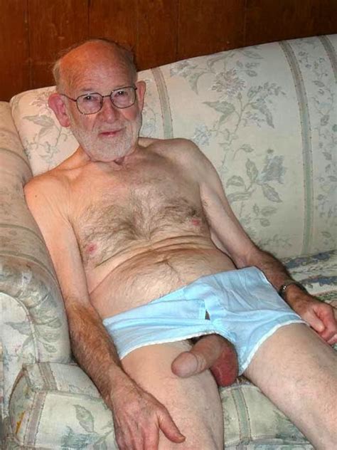 Old Grandpa Gay Showing Cock