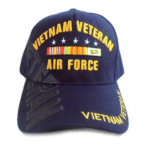 Us Air Force Vietnam Veteran Hat Blue Adjustable Cap