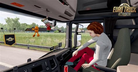 ANIMATED FEMALE PASSENGER IN YOUR TRUCK V X ETS Mods Euro Truck Simulator Mods