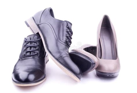 A Pair Of Men S And Women S Shoes Stock Photo Image Of Corporate