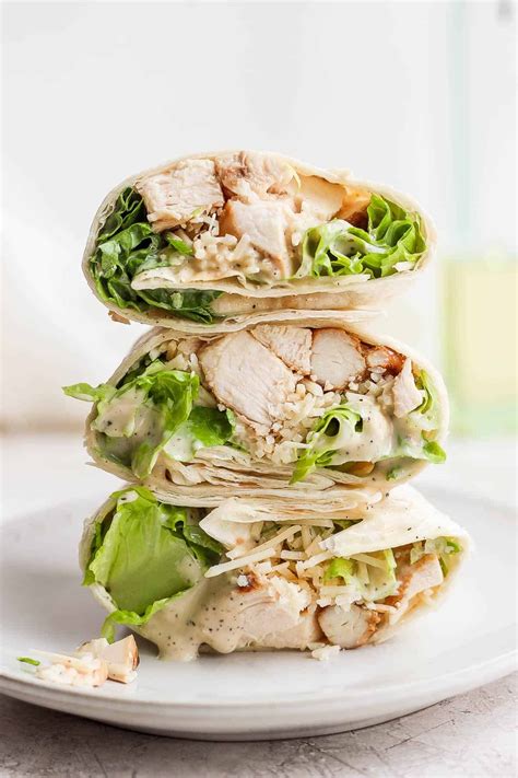 Chicken Caesar Wrap An Easy Delicious Lunch Or Dinner Option That