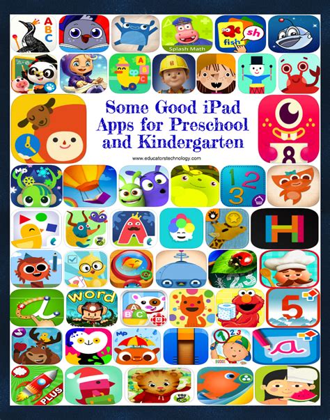 50 Good Ipad Apps For Preschool And Kindergarten Learning Websites