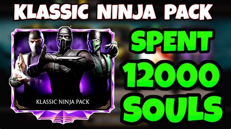 Mk Mobile Klassic Ninja Pack Huge Opening I Spend 12000 Souls Youtube