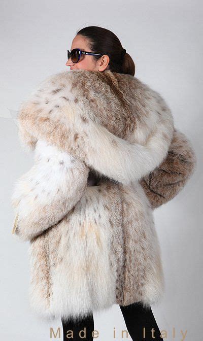 Hooded Lynx Fur Coat Fur Coats Women Fur Hood Coat Fur Fashion