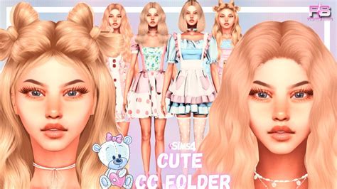 Cute Pastel Cc Folder And Sim Download Dresses Hair Accesoriesmore