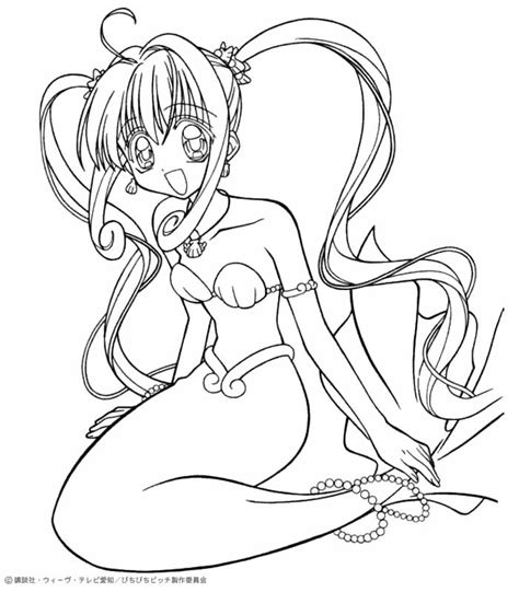 Anime Mermaid Coloring Pages Coloring Home