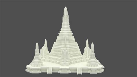 Wat Arun Temple 3d Model Cgtrader