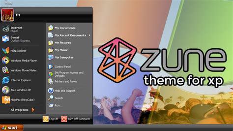 Microsofts Zune Theme For Windows Xp Overview And Installation Youtube
