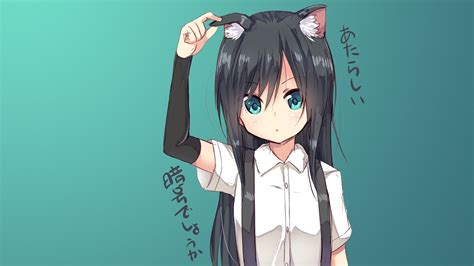 Anime Anime Girls Long Hair Neko Works Animal Ears Nekomimi 1080p