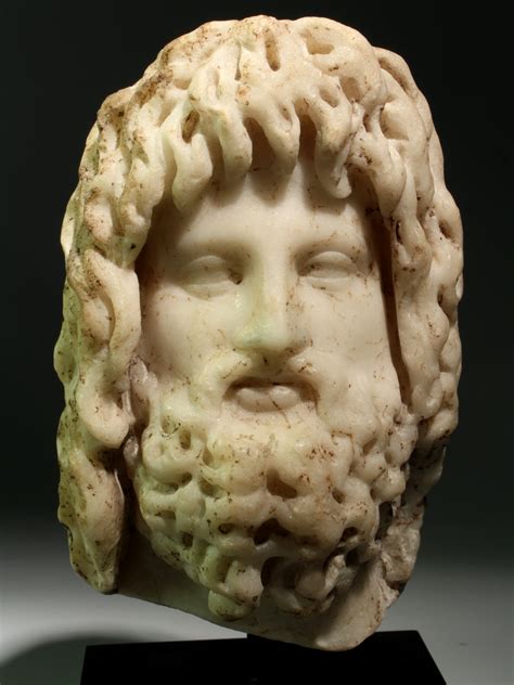 Alexander Ancient Art A Roman Marble Head Of Zeus Sarapis