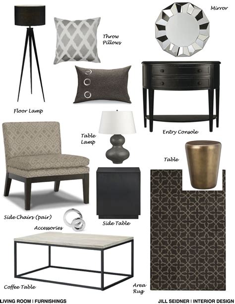 I put these pages together so that you can design your living room layout. Los Angeles, CA Online Design Project Living Room Furnishings Concept Board | Interior design ...