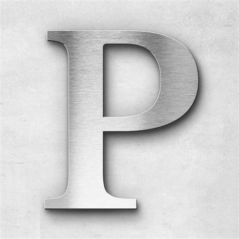 Metal Letter P Uppercase Serif Series