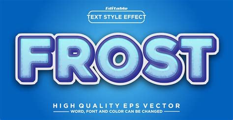 Premium Vector Editable Text Effect Frost Style Concept