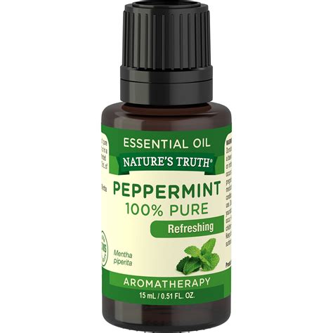 Natures Truth 100 Pure Peppermint Essential Oil Aromatherapy 15ml