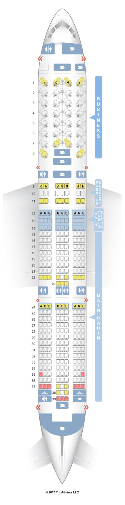 Seatguru Seat Map American Airlines Boeing 787 9 789