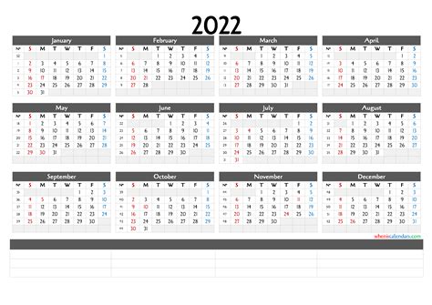 Printable 2022 Calendar Templates 6 Templates Free Printable 2021