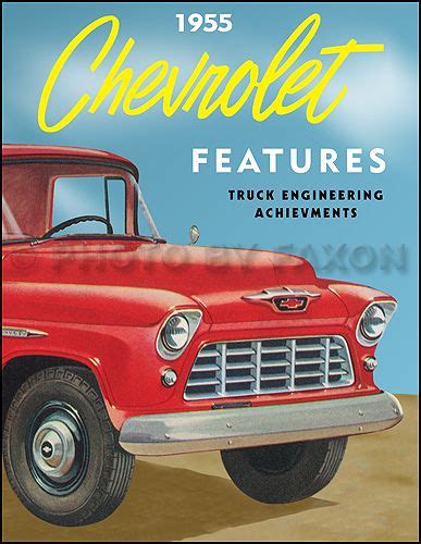 1955 Chevy Pickup Truck Sales Brochure Cover Page Classic Pickup