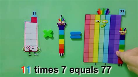 Numberblocks Times Tables With Big Number 11 Youtube