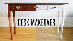 DIY DESK MAKEOVER - HOW TO PAINT FURNITURE