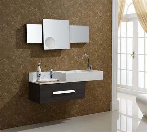 Modern 39 floating black bathroom vanity stone top wall mounted bathroom cabinet with integral ceramic sink. Floating Bathroom Vanity In Modern Design For Your Lovely ...