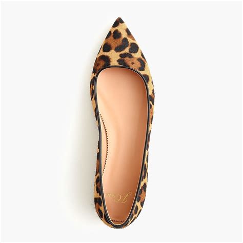 Pointed Toe Flats In Leopard Calf Hair Pointed Toe Flats Toe Flats