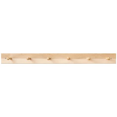 13 peg wooden accordion expandable wall rack hook hanger farmhouse. Maple Shaker Peg Racks | The Container Store
