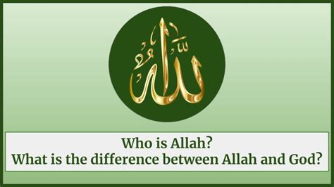 Who Is Allah What Is The Difference Between Allah And God Youtube