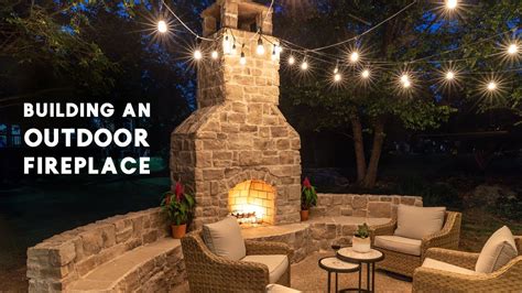 How To Build An Outdoor Fireplace With Stone Veneer Outdoor Lighting