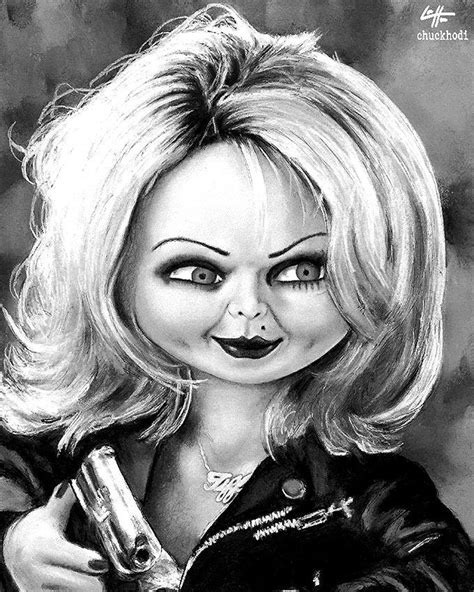 bride of chucky tiffany valentine jennifer tilly doll horror dark art lowbrow spooky scary