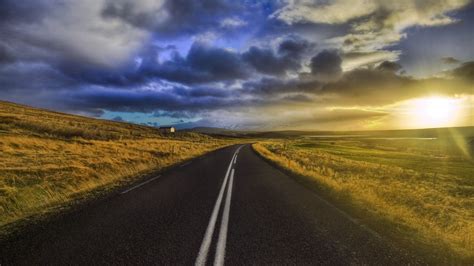Free Download Nature Sunrise Road View Hd Wallpapers Hd Wallpapers