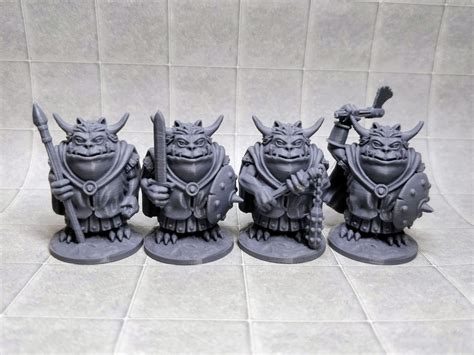 Goblinoid 3d Printed Miniatures Set 1 Unpainted Etsy