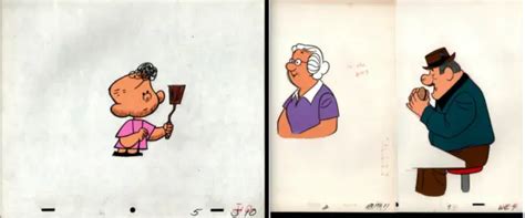 Dennis The Menace Animation Cels George And Martha Wilson Joey 1986 Tv