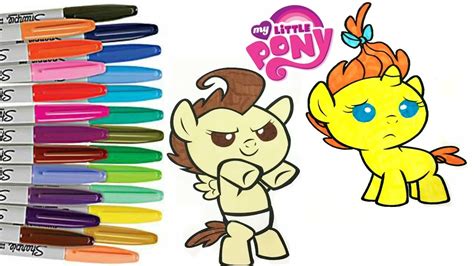 My Little Pony Twins PUMPKIN CAKE & POUND CAKE Coloring Book Page MLP